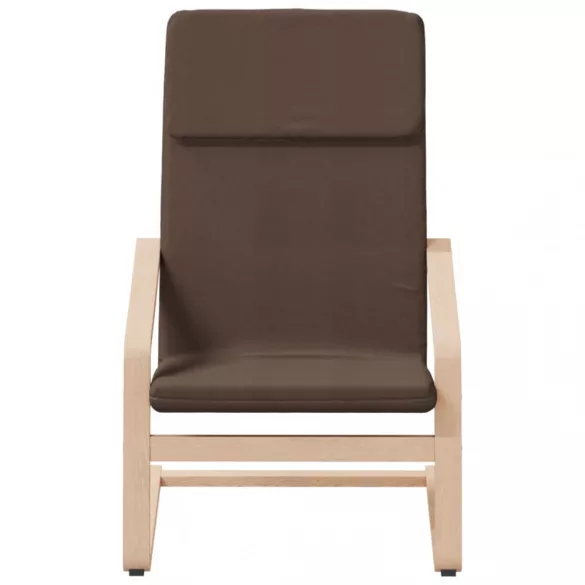 sötétbarna szövet pihenőfotel lábtartóval