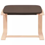 sötétbarna szövet pihenőfotel lábtartóval