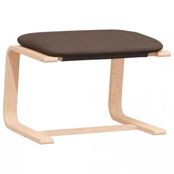 sötétbarna szövet pihenőfotel lábtartóval