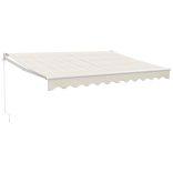 krémszínű szövet és alumínium behúzható napellenző 3 x 2,5 m