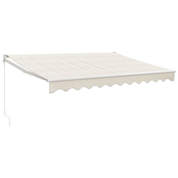 krémszínű szövet és alumínium behúzható napellenző 3 x 2,5 m