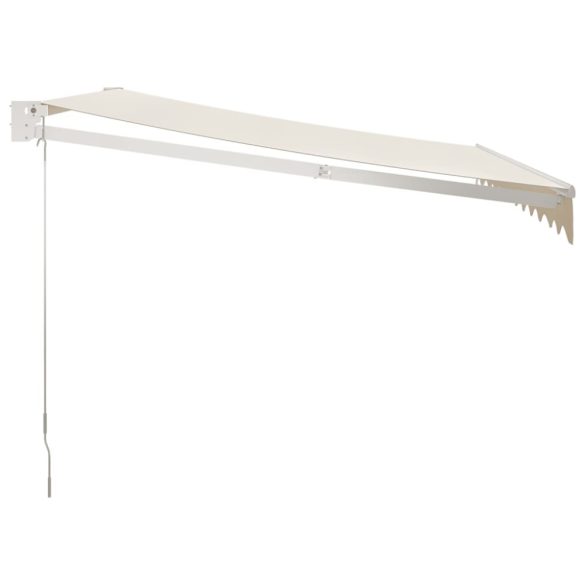 krémszínű szövet és alumínium behúzható napellenző 3 x 2,5 m