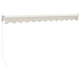 krémszínű szövet és alumínium behúzható napellenző 3 x 2,5 m