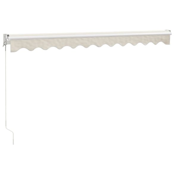 krémszínű szövet és alumínium behúzható napellenző 3 x 2,5 m