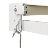 krémszínű szövet és alumínium behúzható napellenző 3 x 2,5 m