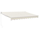 krémszínű szövet és alumínium behúzható napellenző 3,5 x 2,5 m