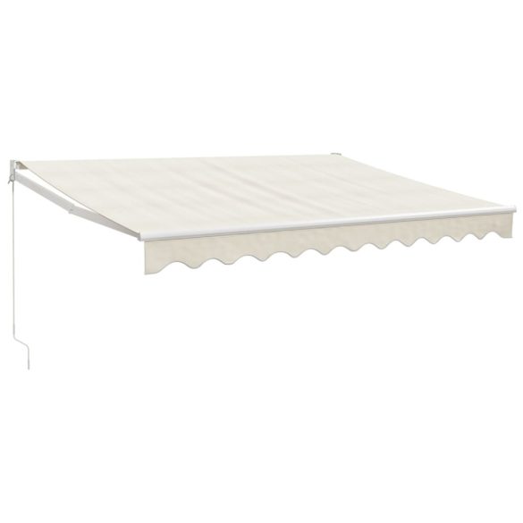 krémszínű szövet és alumínium behúzható napellenző 3,5 x 2,5 m