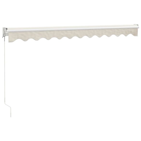 krémszínű szövet és alumínium behúzható napellenző 3,5 x 2,5 m