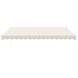 krémszínű szövet és alumínium behúzható napellenző 4 x 3 m