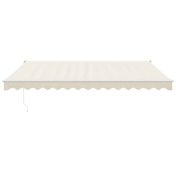krémszínű szövet és alumínium behúzható napellenző 4 x 3 m