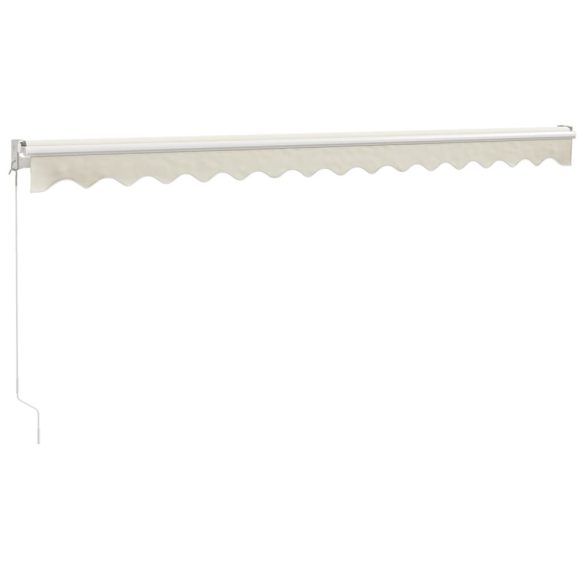 krémszínű szövet és alumínium behúzható napellenző 4 x 3 m