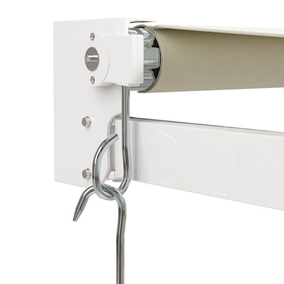 krémszínű szövet és alumínium behúzható napellenző 4 x 3 m