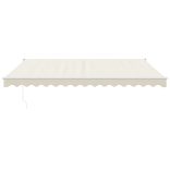 krémszínű szövet és alumínium behúzható napellenző 4,5 x 3 m