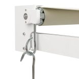 krémszínű szövet és alumínium behúzható napellenző 4,5 x 3 m