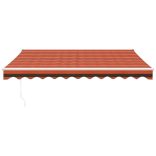 narancs-barna szövet és alumínium behúzható napellenző 3x2,5 m