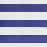 kék/fehér szövet és alumínium behúzható napellenző 3,5 x 2,5 m