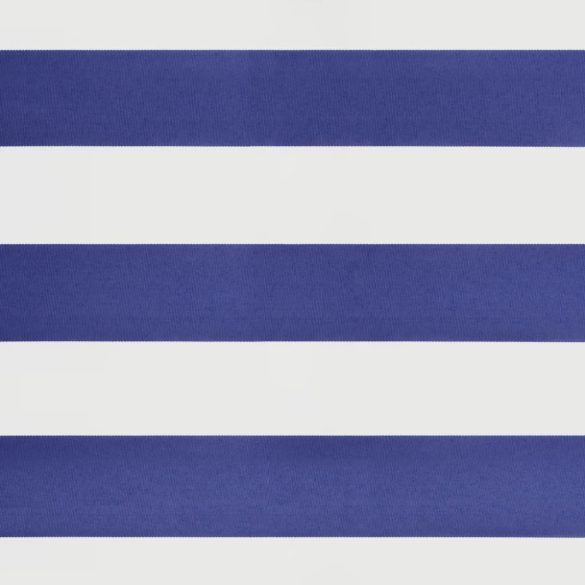 kék/fehér szövet és alumínium behúzható napellenző 3,5 x 2,5 m