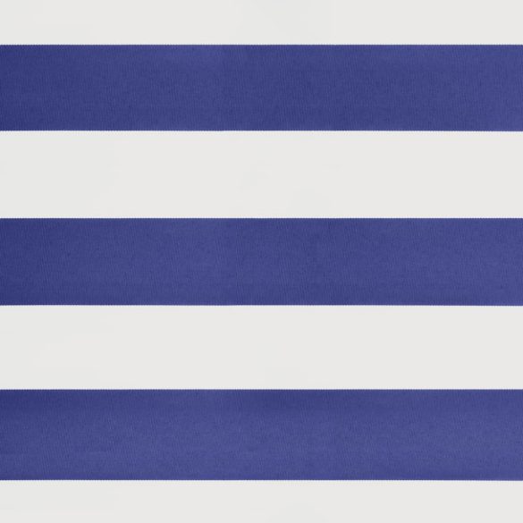 kék és fehér szövet és alumínium behúzható napellenző 5 x 3 m