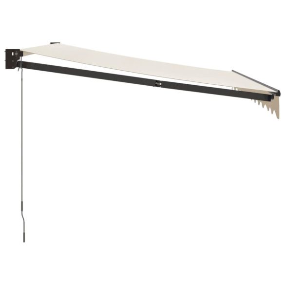 krémszínű szövet és alumínium behúzható napellenző 3 x 2,5 m