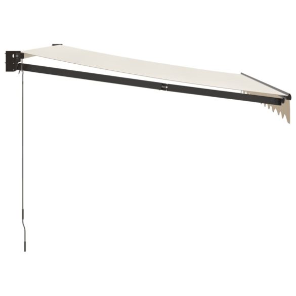 krémszínű szövet és alumínium behúzható napellenző 3,5 x 2,5 m