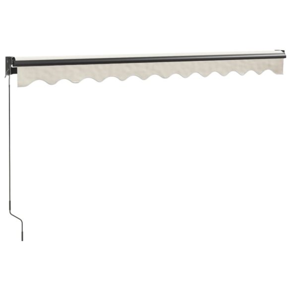 krémszínű szövet és alumínium behúzható napellenző 3,5 x 2,5 m