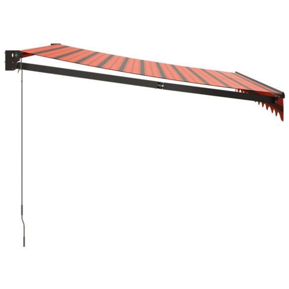 narancs-barna szövet és alumínium behúzható napellenző 3x2,5 m