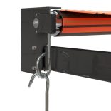 narancs-barna szövet és alumínium behúzható napellenző 3x2,5 m