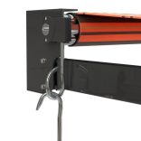 narancs-barna szövet és alumínium behúzható napellenző 4,5x3 m