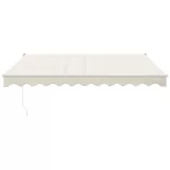 krémszínű automata behúzható napellenző 3,5 x 2,5 m