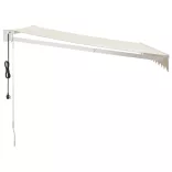 krémszínű automata behúzható napellenző 3,5 x 2,5 m