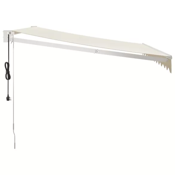 krémszínű automata behúzható napellenző 3,5 x 2,5 m