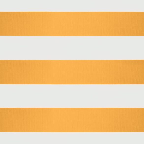 sárga-fehér automata behúzható napellenző 3,5 x 2,5 m