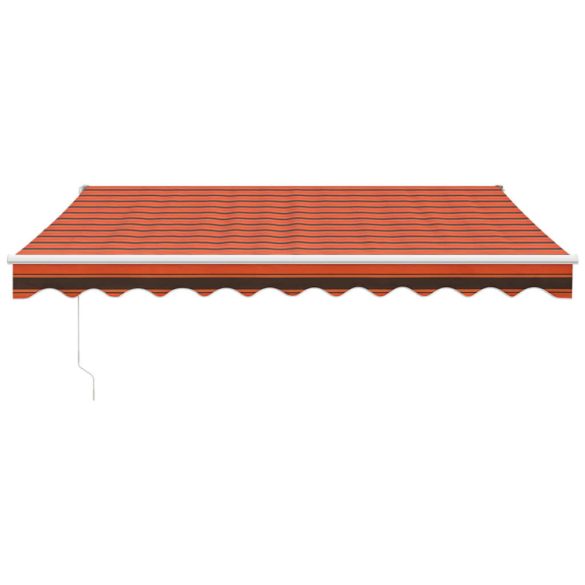 narancssárga-barna automata behúzható napellenző 3,5 x 2,5 m