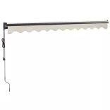 krémszínű automata behúzható napellenző 3 x 2,5 m