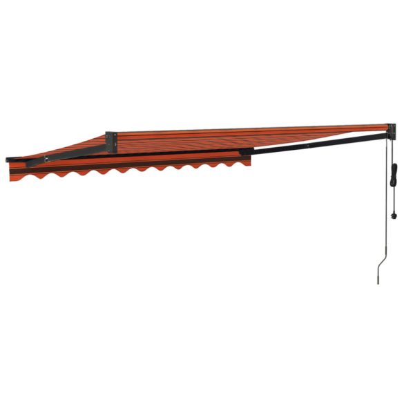 narancssárga-barna automata behúzható napellenző 3 x 2,5 m