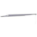 kék és fehér szövet és alumínium behúzható napellenző 5 x 3 m