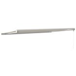 krémszínű szövet és alumínium behúzható napellenző 5 x 3 m