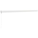 krémszínű szövet és alumínium behúzható napellenző 5 x 3 m