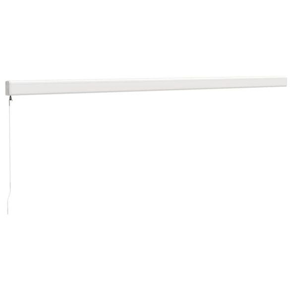 krémszínű szövet és alumínium behúzható napellenző 5 x 3 m