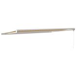 sárga-fehér szövet és alumínium behúzható napellenző 5 x 3 m