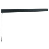 sárga-fehér szövet és alumínium behúzható napellenző 3,5x2,5 m