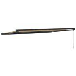 sárga-fehér szövet és alumínium behúzható napellenző 5 x 3 m