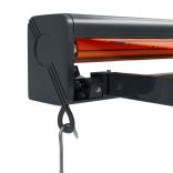 narancs-barna szövet és alumínium behúzható napellenző 3,5x2,5m