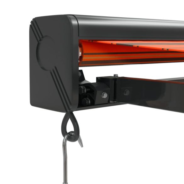 narancs-barna szövet és alumínium behúzható napellenző 4 x 3 m