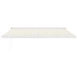 krémszínű szövet és alumínium behúzható napellenző 4 x 3 m