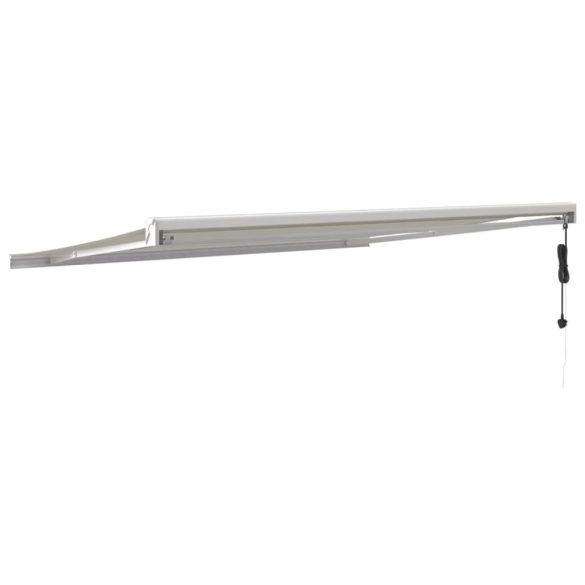 krémszínű szövet és alumínium behúzható napellenző 4 x 3 m