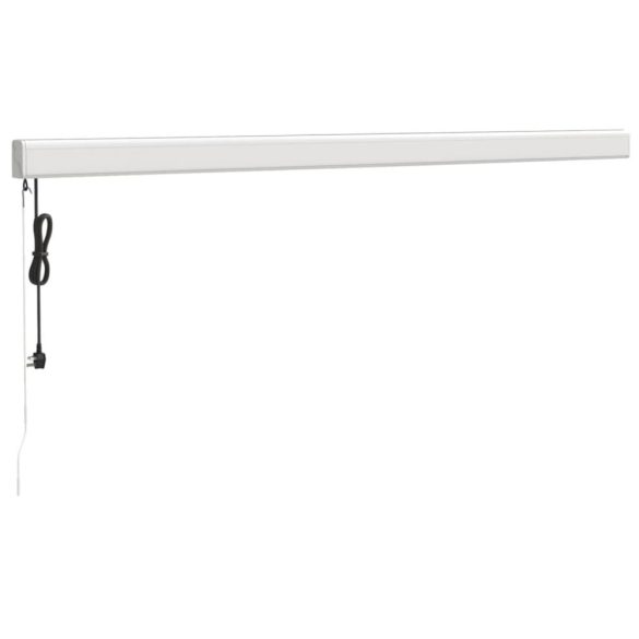 sárga-fehér szövet és alumínium behúzható napellenző 3 x 2,5 m