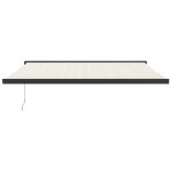 krémszínű szövet és alumínium behúzható napellenző 4 x 3 m