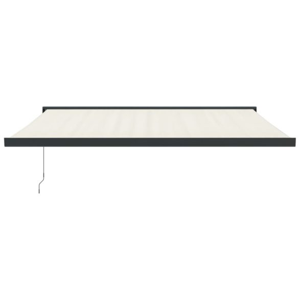 krémszínű szövet és alumínium behúzható napellenző 4 x 3 m