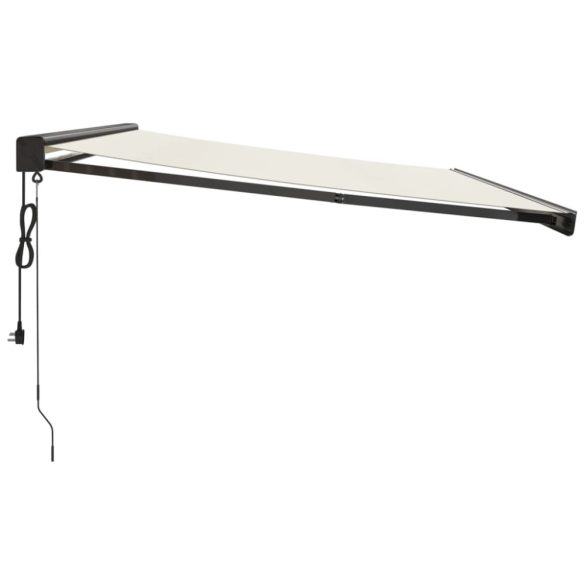 krémszínű szövet és alumínium behúzható napellenző 4 x 3 m